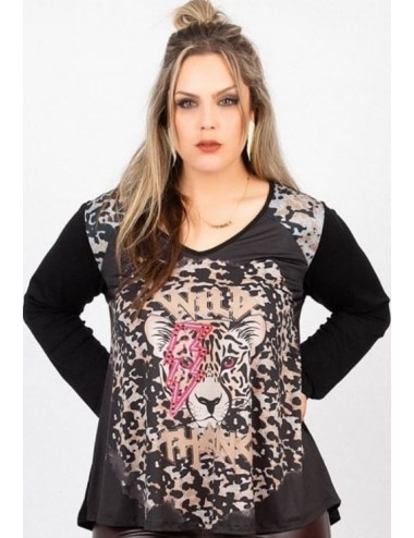 Camiseta leopardo rayo